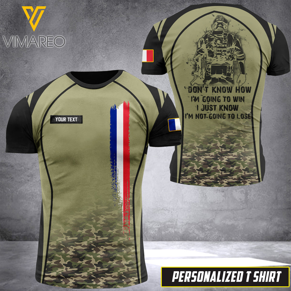 Customized French Soldier 3D Printed Combat Shirt EZMQ010621