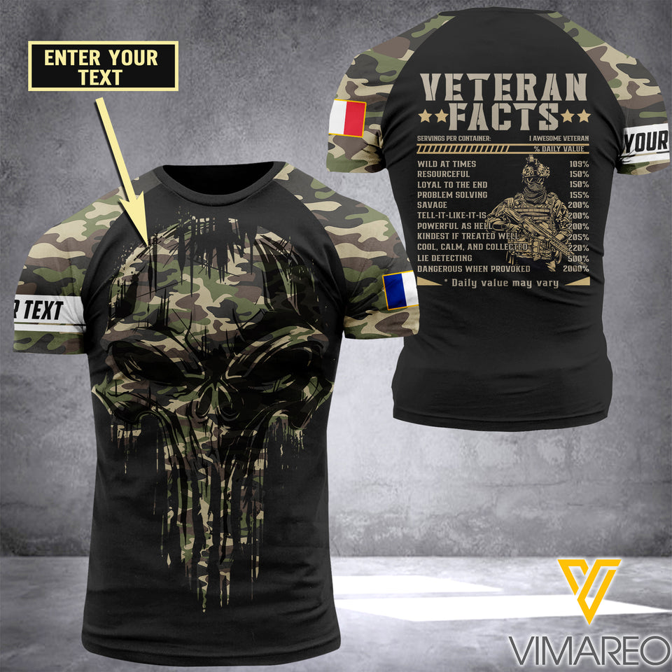 Customized French Soldier 3D Printed Combat Shirt EZMQ070621