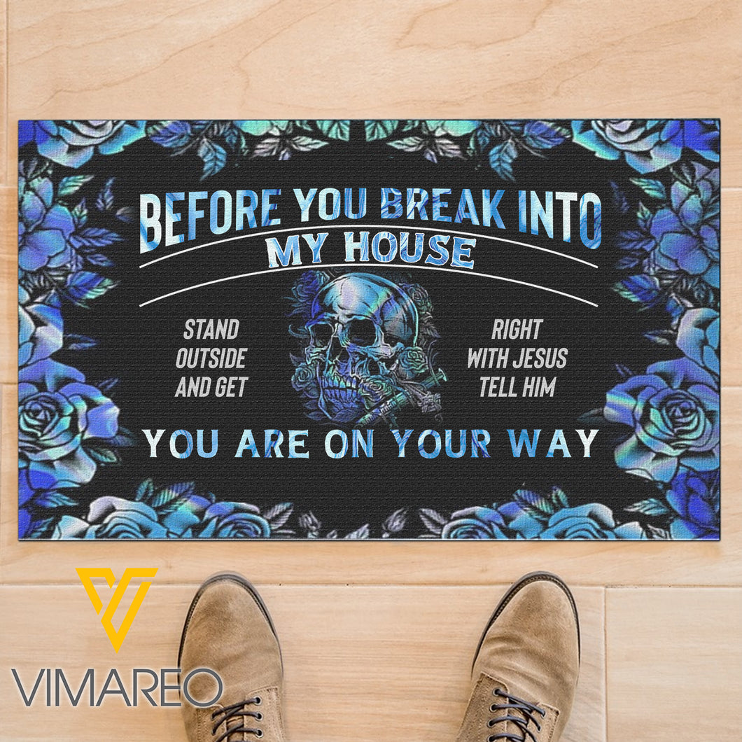 SKULL DOORMAT