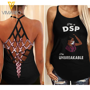 DSP Criss-Cross Open Back Camisole Tank Top NKSUE