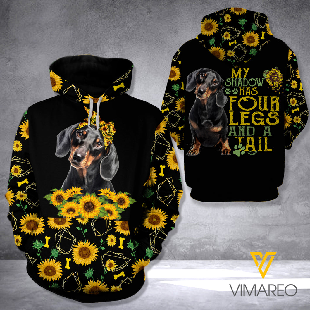 DACHSHUND DOG SUNFLOWER HOODIE 3D PRINTED LC