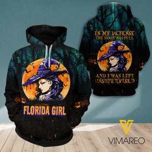 FLORIDA GIRL HAPPY HALLOWEEN HOODIE 3D PRINTED NEY168A