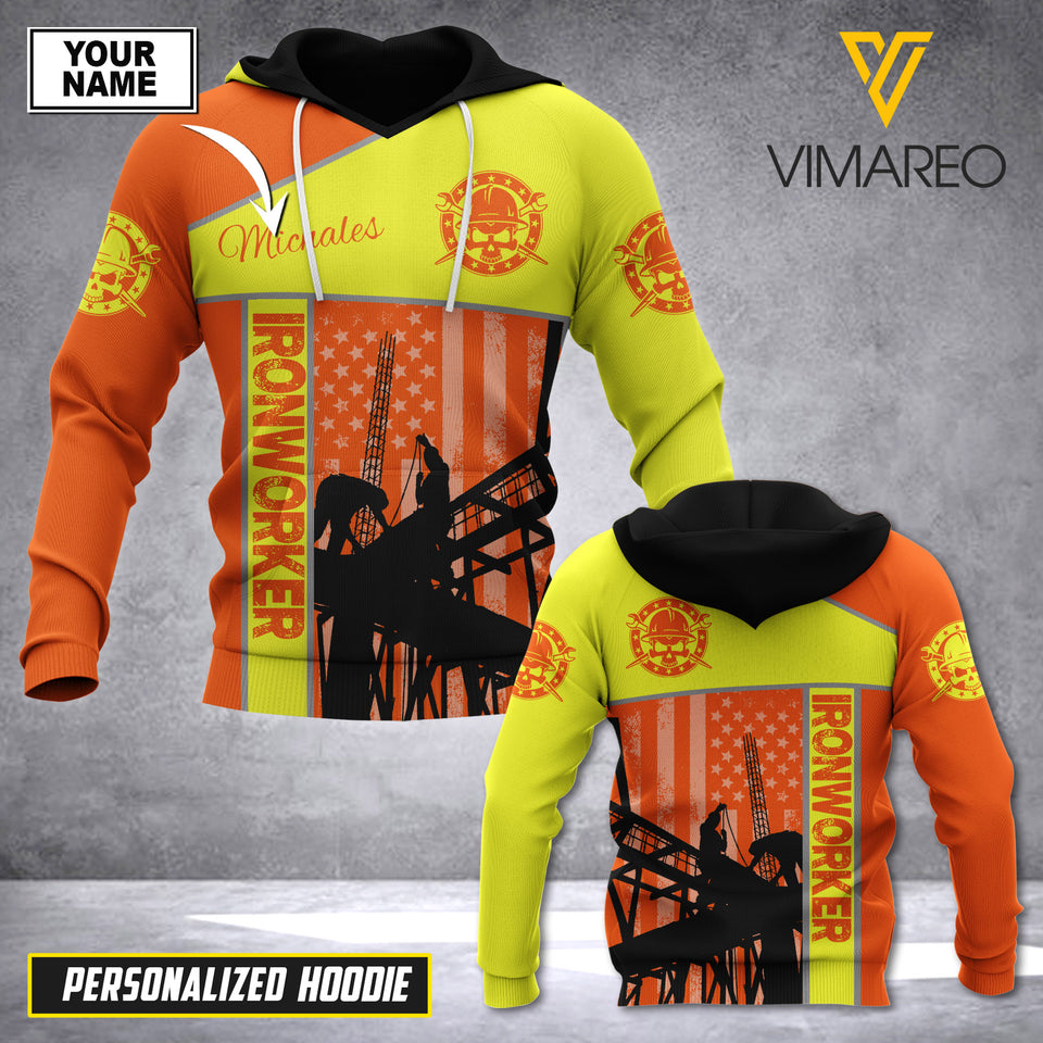 VMAH PERSONALIZED IRONWORKER HOODIE 3D PRINTED MAR-MA04