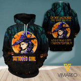 TATTOOED GIRL HAPPY HALLOWEEN HOODIE 3D PRINTED NEY168A