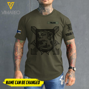 Customized Finland 3D PRINTED SHIRT 2407MQ