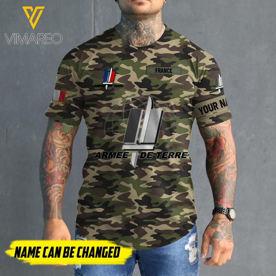 Customized France 3D PRINTED SHIRT 2107MQ