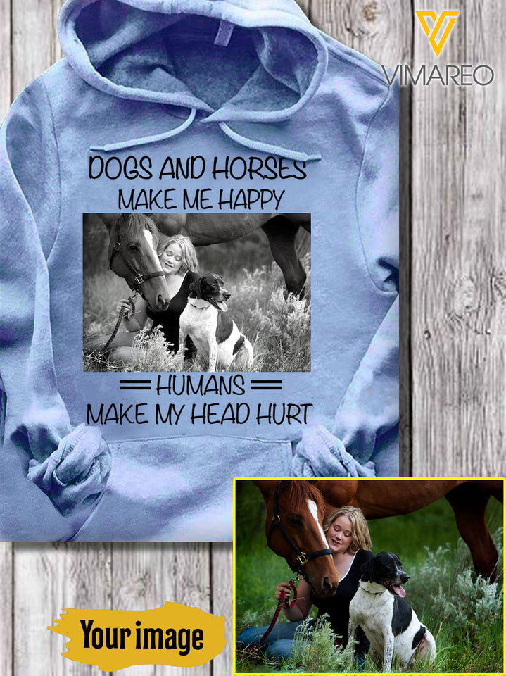 PERSONALIZED YOUR HORSE HOODIE 3D PRINTED JUE-MD21