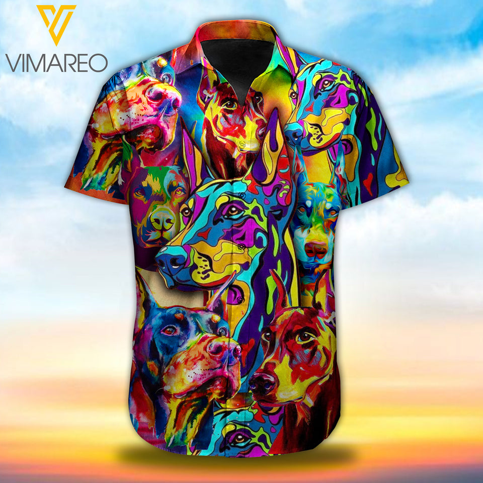 VM Doberman 3d hawaii shirt 0803