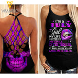 July Girl Criss-Cross Open Back Camisole Tank Top ZQ2403