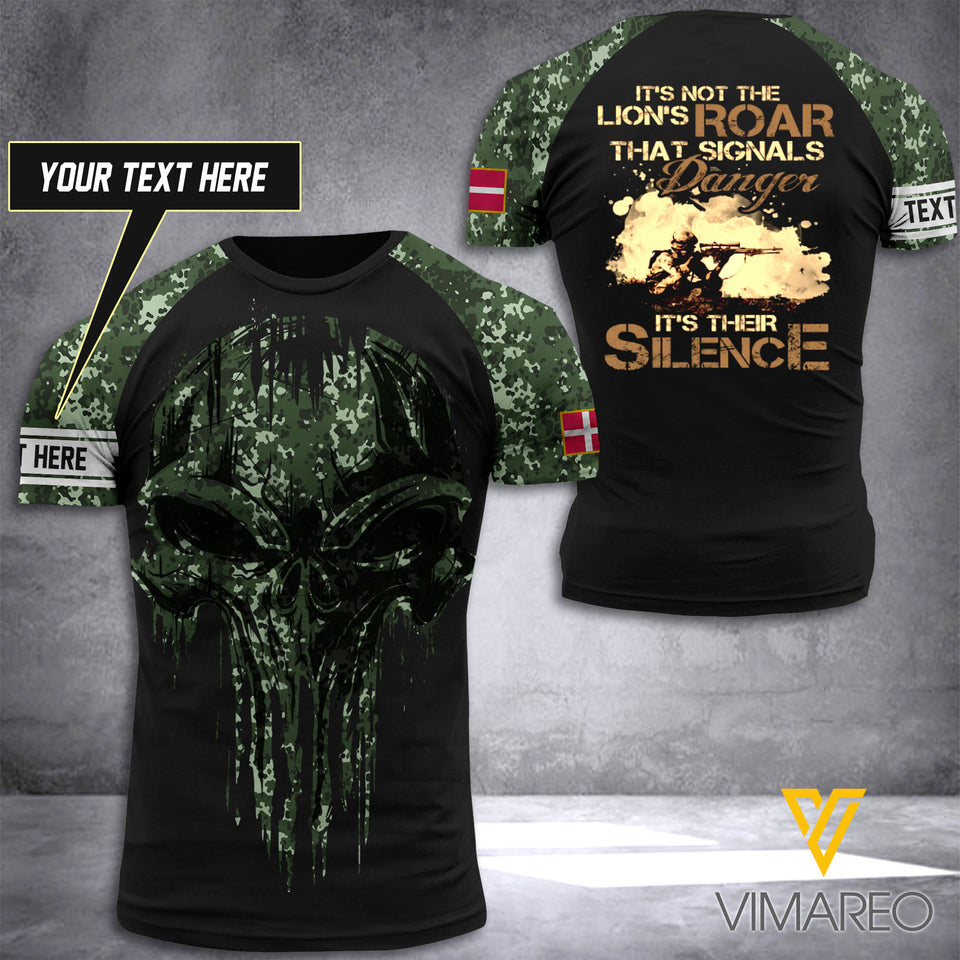 Customized Denmark Soldier Combat 3D Printed Shirt/Hoodie EZHQ070621