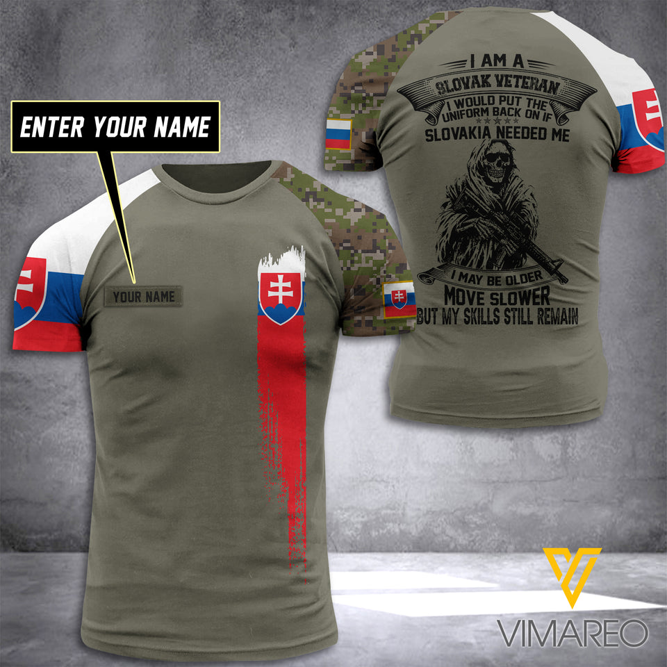 Customized Slovakia Soldier 3D Printed Combat Shirt EZT084