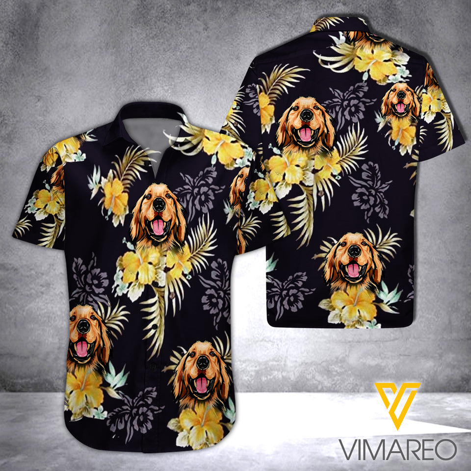 Golden Terrier 3d Printed Hawaii Shirt EZQ210621