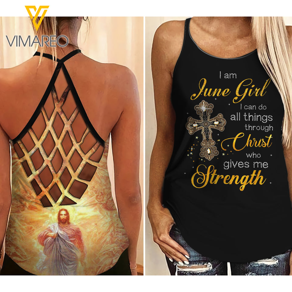 June Girl Criss-Cross Open Back Camisole Tank Top ZT2503