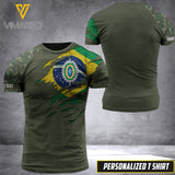 Customized Brazilian 3D Printed Combat Shirt EZQ1207