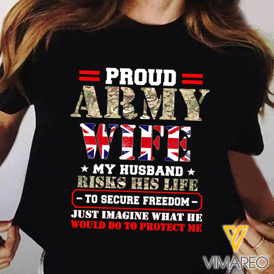 Proud British Soldier Wife Tshirt EZQ160621