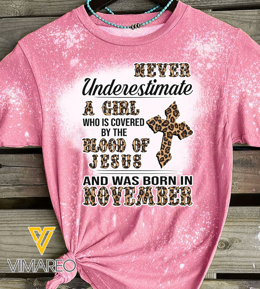 November Girl Bleached Tshirt Printed SEP-HQ17