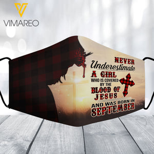 Never Underestimate A Girl Was Born In September Normal Mask SEP-HQ09