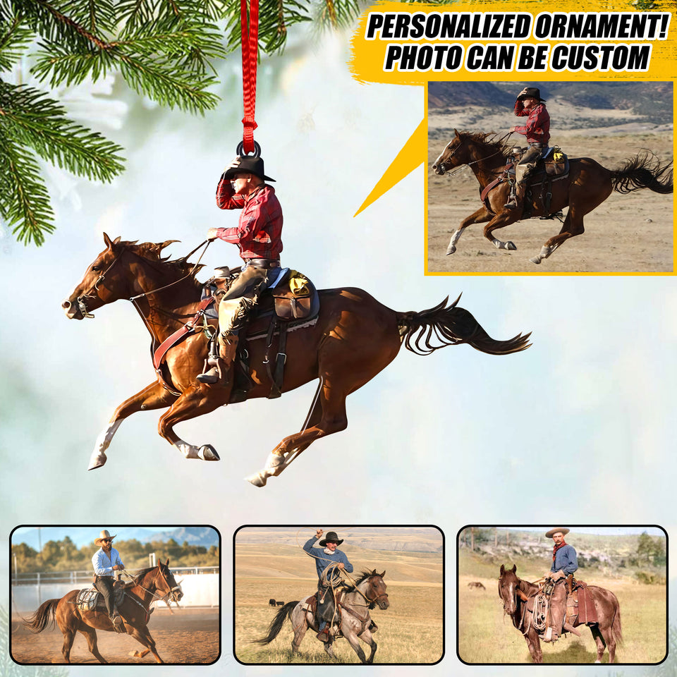 Personalized Image Horse Lover Christmas Wood Ornament Printed 22OCT-HQ03