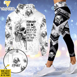PERSONALIZED FEBRUARY GIRL WITH TATTOOS HOODIE + LEGGING 3D PRINTED DEC-HQ31