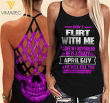 April Guy Criss-Cross Open Back Camisole Tank Top MAR-HQ12