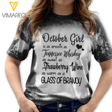 October Girl Bleached Tshirt Printed SEP-HQ20