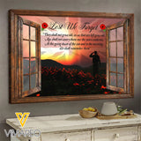 British Veterans Lest We Forget Canvas Printed DEC-DT18