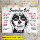 PERSONALIZED DECEMBER GIRL CANVAS AUG-DT23