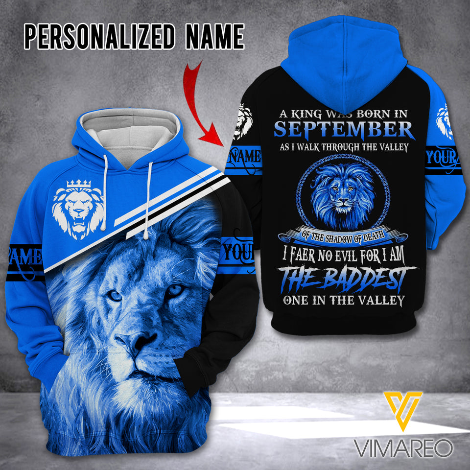 PERSONALIZED A KING WAS BORN IN SEPTEMBER HOODIE 3D PRINTED SEP-QH06