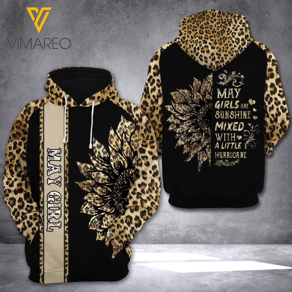 MH MAY GIRL LEOPARD  HOODIE 3D PRINTED MAR-QH08