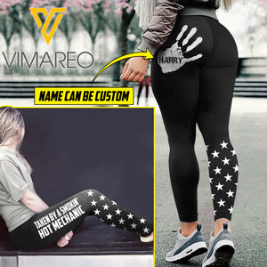Personalized Taken By A Smokin' Hot Mechanic Legging SEP-DT16