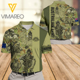 Australian Army POLO SHIRT 3D PRINTED JUL-DT16