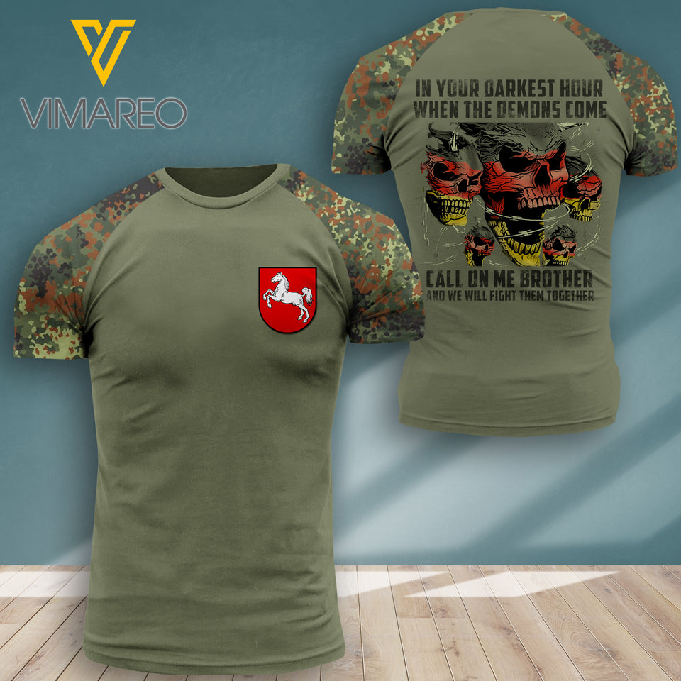 Lower Saxony VETERAN CAMO TSHIRT PRINTED JUL-DT20