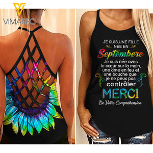 September Girl Criss-Cross Open Back Camisole Tank Top JUL-LN07