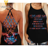 November Girl Criss-Cross Open Back Camisole Tank Top JUE-LN30