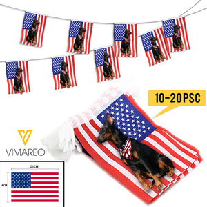 Independence Day Doberman Bunting Banner MAY-QH05