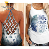 VMMH MARCH GIRL Criss-Cross Open Back Camisole Tank Top MAR-QH11