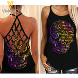 KHMD SKULL THE STORM Criss-Cross Tank Top 0104