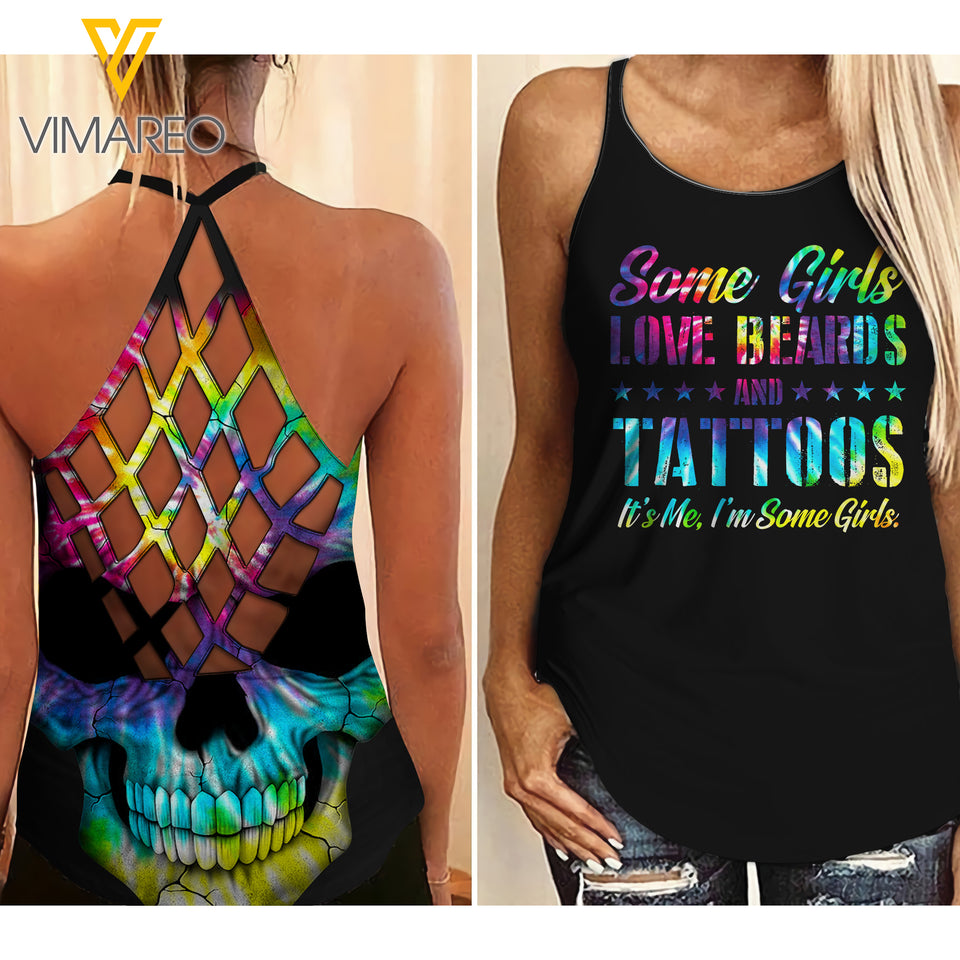 KHMD TATTOOS Criss-Cross Tank Top