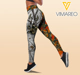 DEER HUNTING CRISS-CROSS OPEN BACK CAMISOLE TANK TOP/LEGGING
