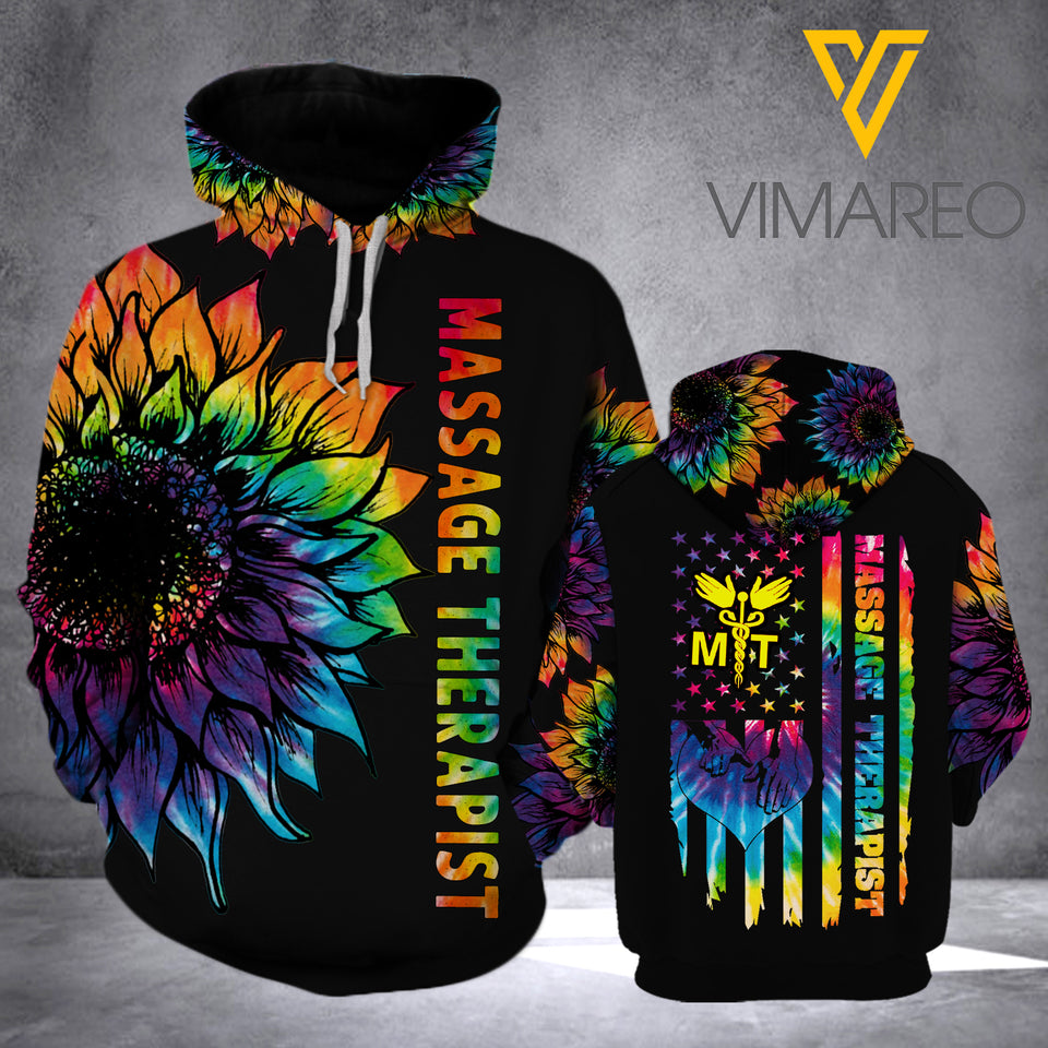 Massage Therapist 3D printed hoodie QRSET