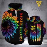 Massage Therapist 3D printed hoodie QRSET