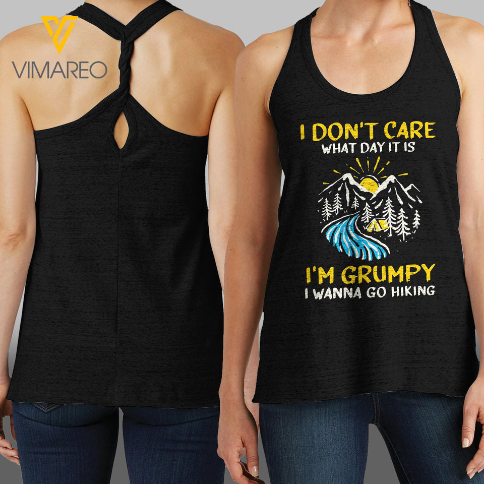 Want to go hiking Ladies Cosmic Twisted Back Tank