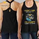 Want to go hiking Ladies Cosmic Twisted Back Tank