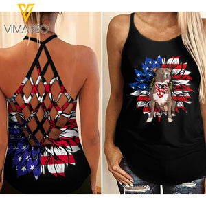 PITBULL DOG CRISS-CROSS TANK TOP