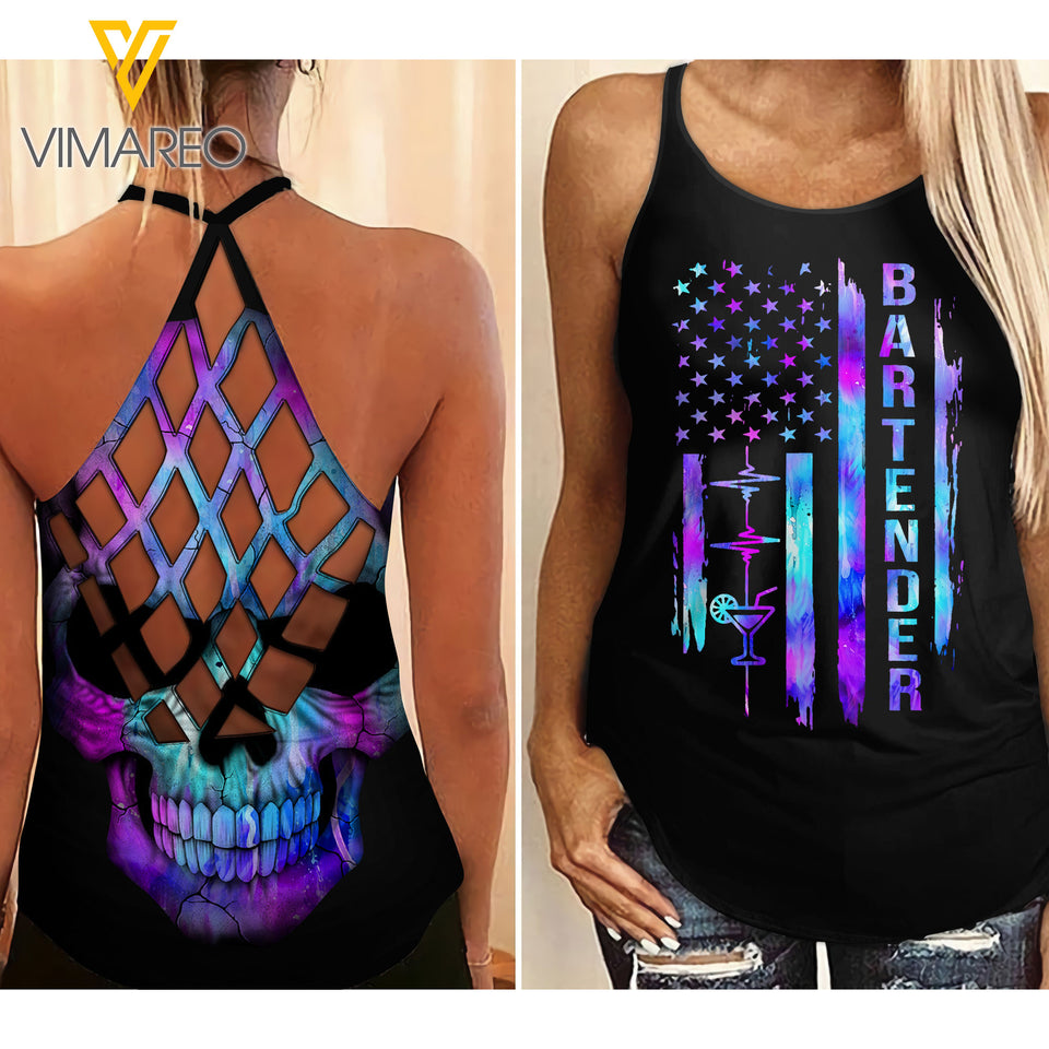BARTENDER CRISS-CROSS OPEN BACK CAMISOLE TANK TOP