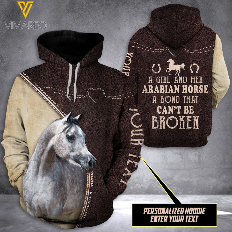 ARABIAN HORSE CUSTOMIZE HOODIE 3D PRINTED LC