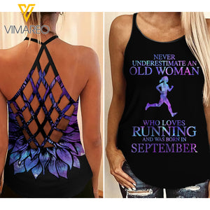 SEPTEMBER WOMAN CRISS-CROSS OPEN BACK CAMISOLE TANK TOP