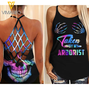 TAKEN BY MY ARBORIST CRISS-CROSS OPEN BACK CAMISOLE TANK TOP