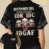 PERSONALIZED SEPTEMBER GIRL T-SHIRT