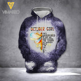 October Girl Bleached Hoodie Printed 3 Colors NEY27Q